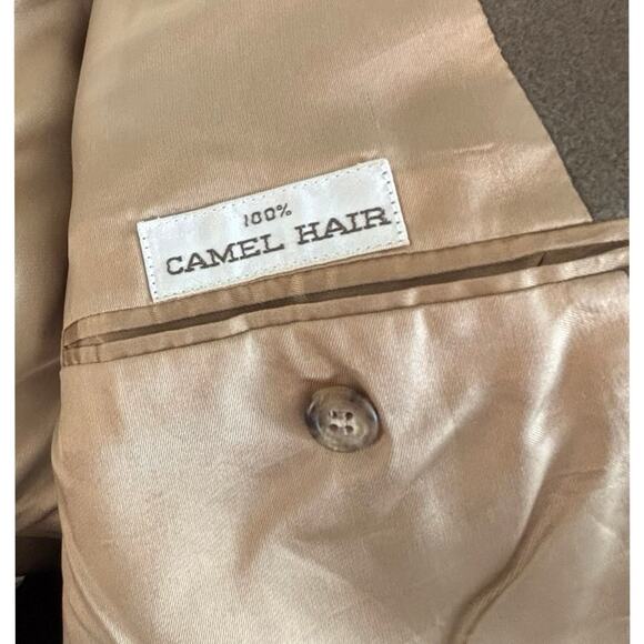VTG Bill Blass Marshall Fields Men’s Blazer 100% Camel Hair Olive Green 44R USA - Picture 5 of 8